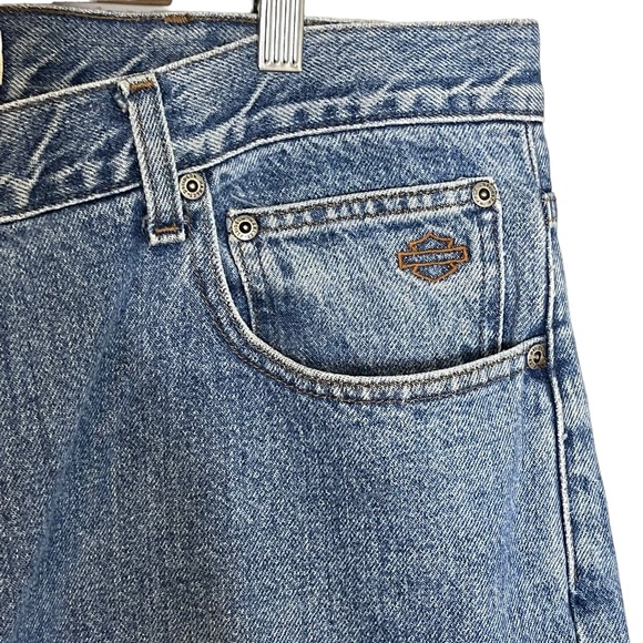 Harley Davidson Mens Genuine Motor Medium Wash Straight Leg Jeans size 40 x 30 - Picture 5 of 13